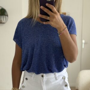 TOP MIYA BLEU ROI PAILLETE