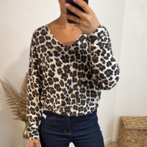 PULL LEOPARD BEIGE