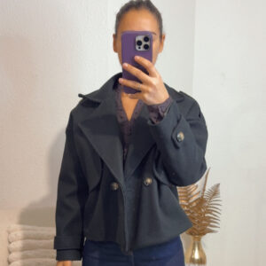 MANTEAU COURT NOIR