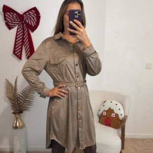 ROBE SUEDINE TAUPE