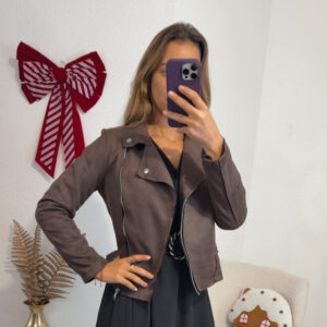 VESTE SUEDINE CHOCOLAT