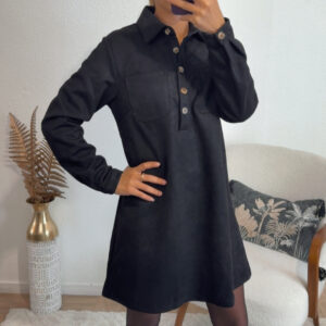 ROBE SUEDINE NOIRE