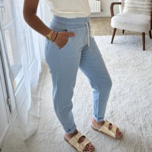 JEANS JOGGING BLEU CIEL NINA CARTER
