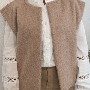 VESTE SANS MANCHE BEIGE