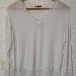 TOP DENTELLE BLANC