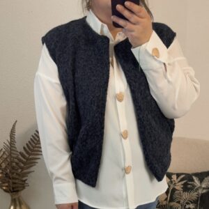 VESTE SANS MANCHE BLEU MARINE