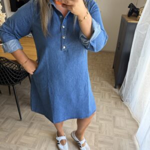 Robe en jean bleu